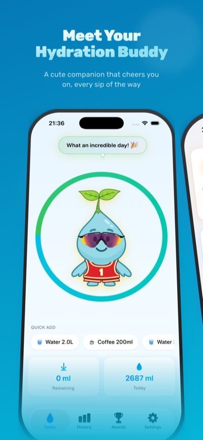 Waterie — Meet your hydration buddy