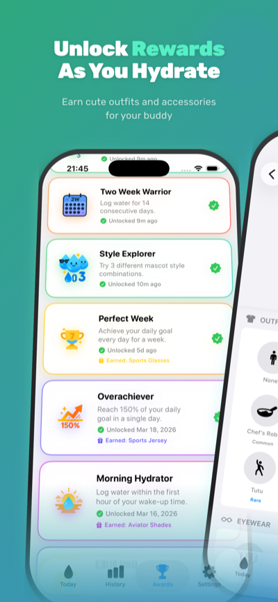 Waterie — Unlock rewards as you hydrate
